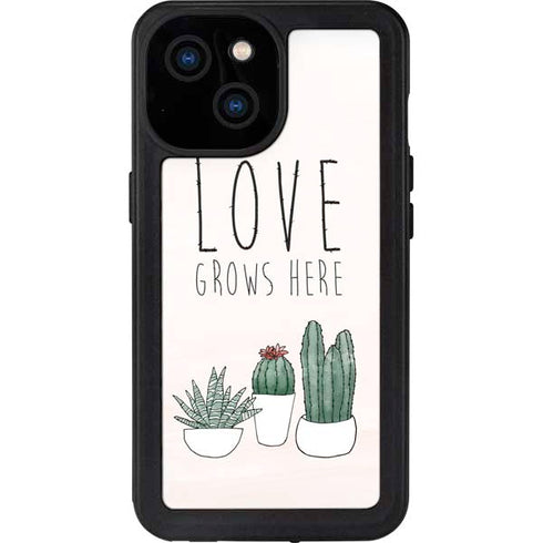 Love Grows Here iPhone 13 Mini Waterproof Case