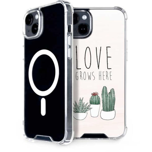Love Grows Here iPhone 15 Plus MagSafe Case