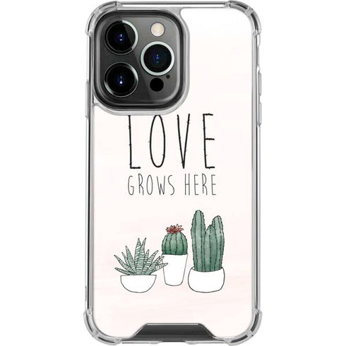 Love Grows Here iPhone 15 Pro Clear Case