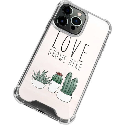 Love Grows Here iPhone 15 Pro Clear Case