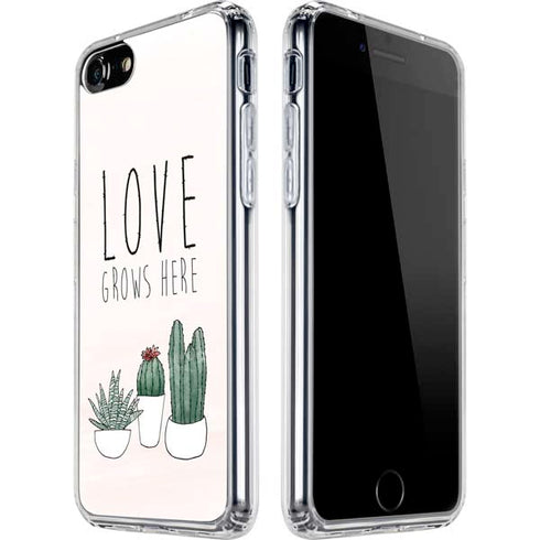Love Grows Here iPhone SE (2nd & 3rd Gen) Clear Case