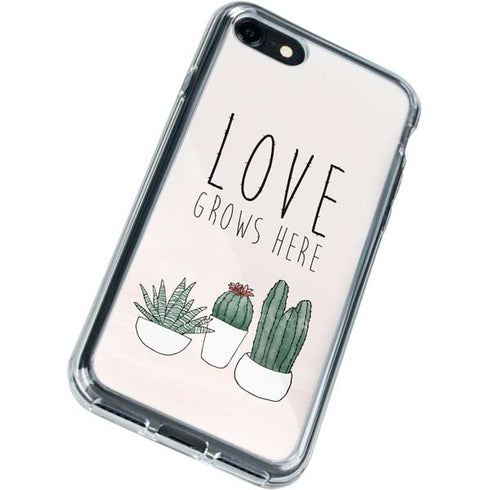 Love Grows Here iPhone SE (2nd & 3rd Gen) Clear Case