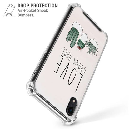 Love Grows Here iPhone XR Clear Case