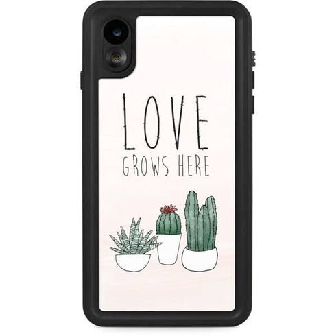 Love Grows Here iPhone XR Waterproof Case