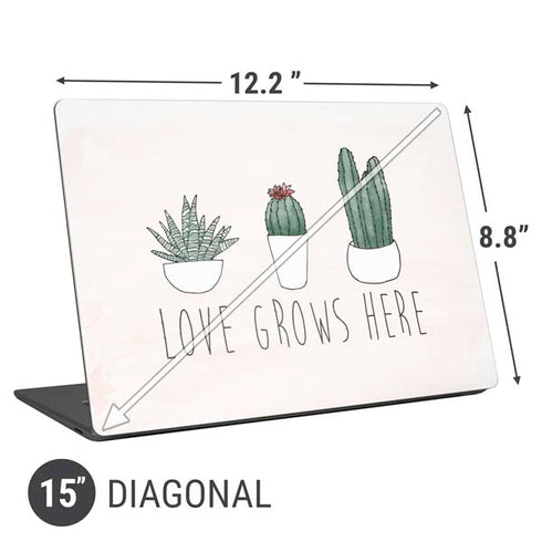 Love Grows Here Universal Laptop 15in (12.2 x 8.8in) Skin