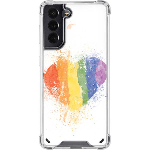 Love Is Love Heart Galaxy S21 5G Clear Case