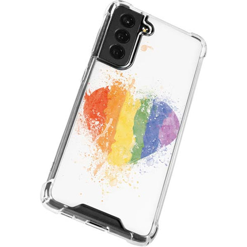 Love Is Love Heart Galaxy S21 FE Clear Case