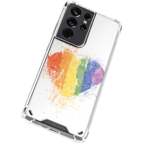 Love Is Love Heart Galaxy S21 Ultra 5G Clear Case