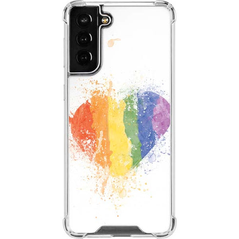 Love Is Love Heart Galaxy S22 Plus Clear Case