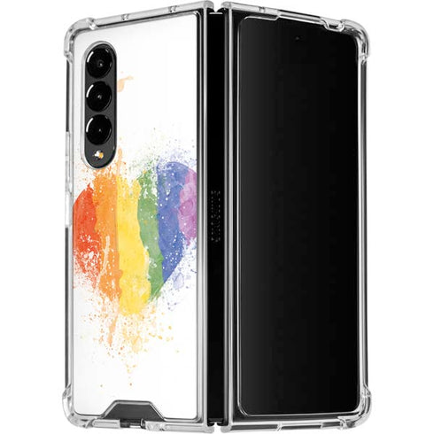 Love Is Love Heart Galaxy Z Fold4 5G Clear Case