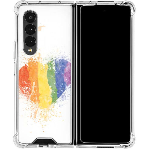 Love Is Love Heart Galaxy Z Fold4 5G Clear Case