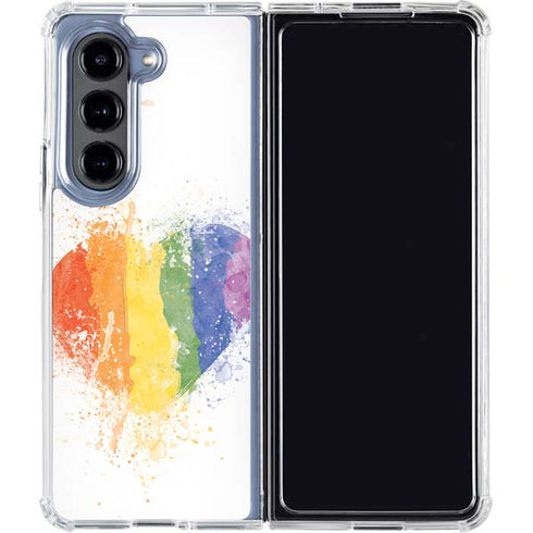 Love Is Love Heart Galaxy Z Fold5 5G Clear Case