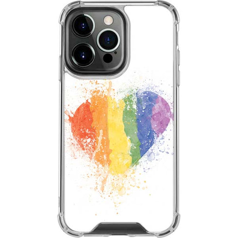 Love Is Love Heart iPhone 15 Pro Clear Case