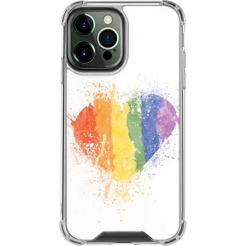 Love Is Love Heart iPhone 14 Pro Max Clear Case