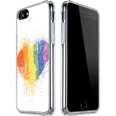 Love Is Love Heart iPhone SE (2nd & 3rd Gen) Clear Case