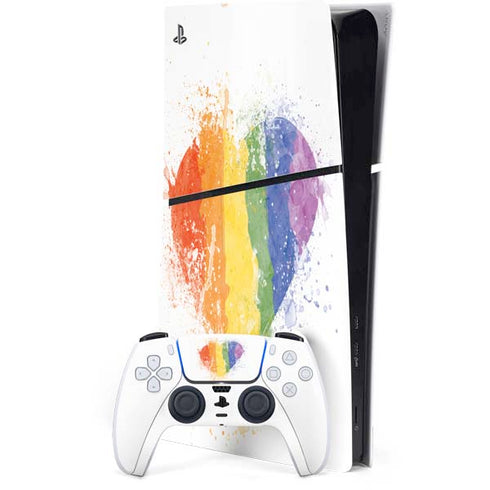 Love Is Love Heart PS5 Slim Digital Edition Bundle Skin