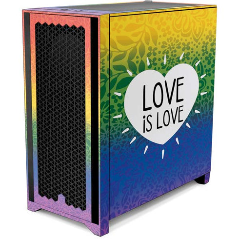 Love Is Love Rainbow Corsair 4000D Tempered Glass Mid-Tower ATX Case Skin