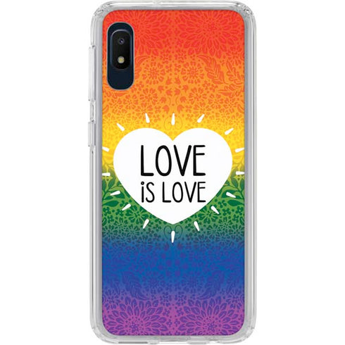 Love Is Love Rainbow Galaxy A10e Clear Case