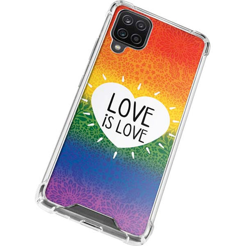 Love Is Love Rainbow Galaxy A12 Clear Case