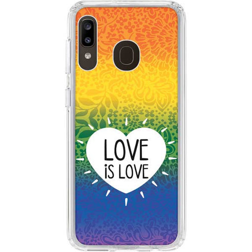 Love Is Love Rainbow Galaxy A20 Clear Case