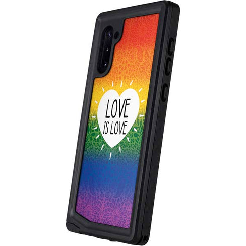 Love Is Love Rainbow Galaxy Note 10 Waterproof Case