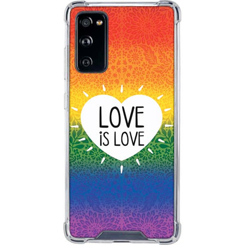 Love Is Love Rainbow Galaxy S20 FE Clear Case