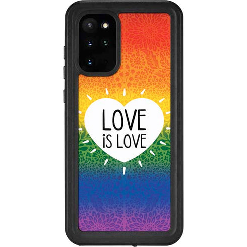 Love Is Love Rainbow Galaxy S20 Plus Waterproof Case
