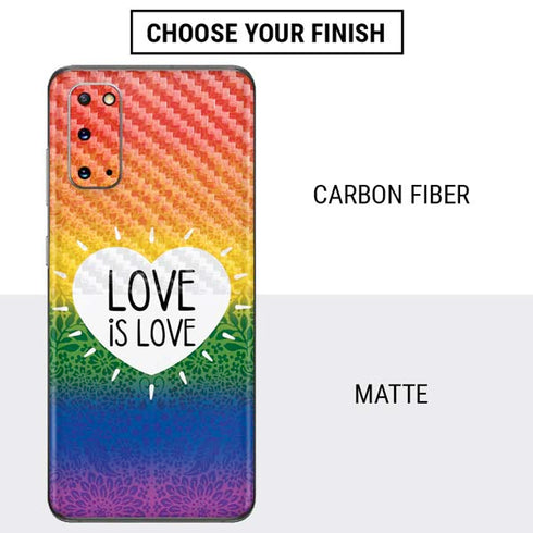 Love Is Love Rainbow Galaxy S20 Skin