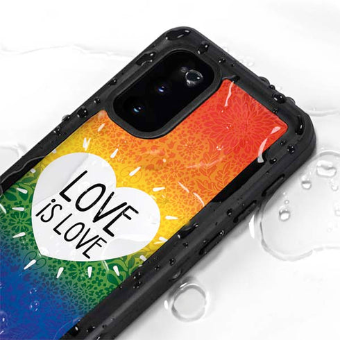 Love Is Love Rainbow Galaxy S20 Waterproof Case
