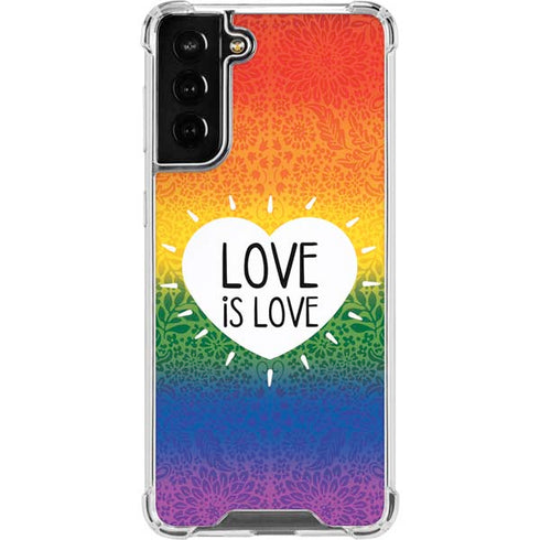 Love Is Love Rainbow Galaxy S22 Plus Clear Case