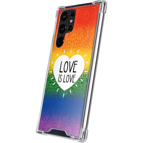 Love Is Love Rainbow Galaxy S22 Ultra Clear Case