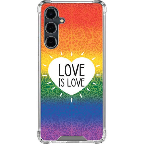 Love Is Love Rainbow Galaxy S23 FE Clear Case