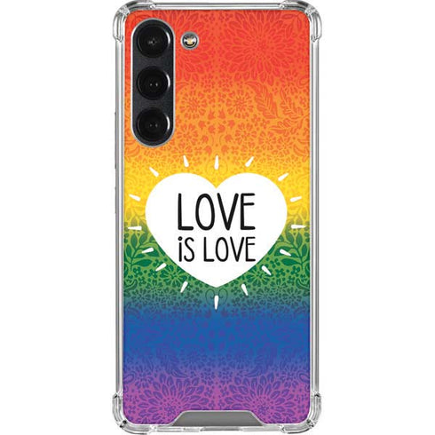 Love Is Love Rainbow Galaxy S23 Plus Clear Case