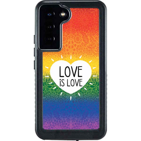 Love Is Love Rainbow Galaxy S23 Plus Waterproof Case