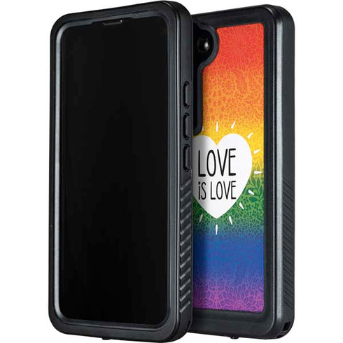Love Is Love Rainbow Galaxy S23 Waterproof Case