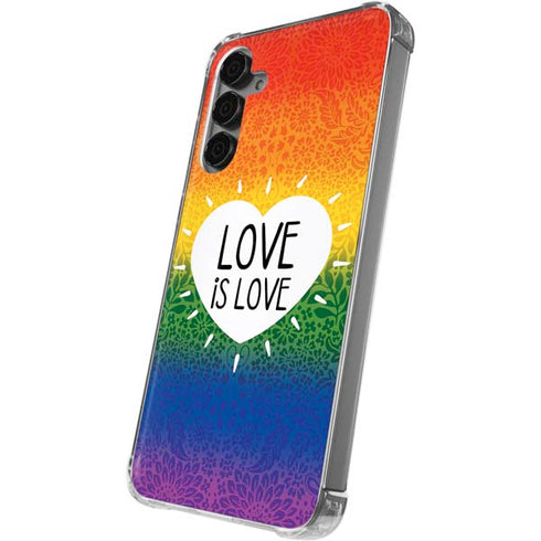 Love Is Love Rainbow Galaxy S24 Plus Clear Case