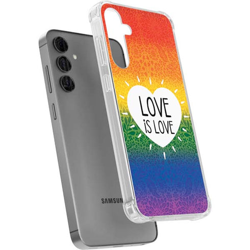 Love Is Love Rainbow Galaxy S24 Plus Clear Case