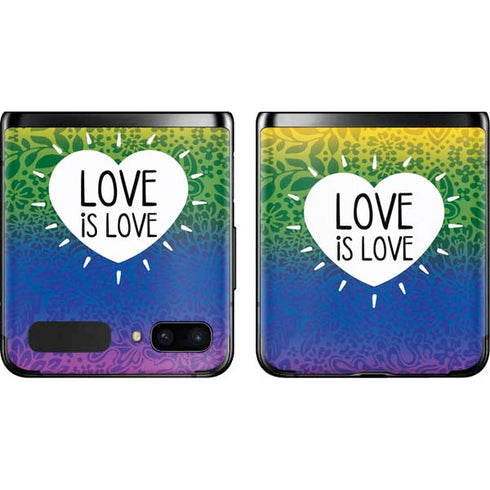 Love Is Love Rainbow Galaxy Z Flip Skin