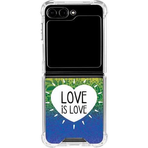 Love Is Love Rainbow Galaxy Z Flip5 5G Clear Case