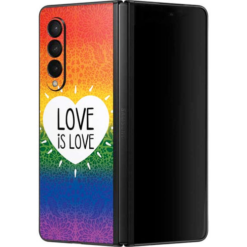 Love Is Love Rainbow Galaxy Z Fold3 5G Skin