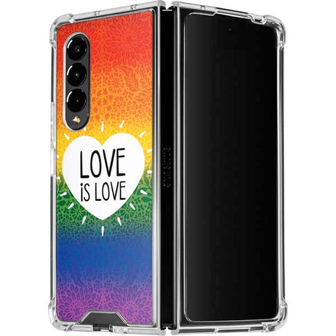 Love Is Love Rainbow Galaxy Z Fold4 5G Clear Case