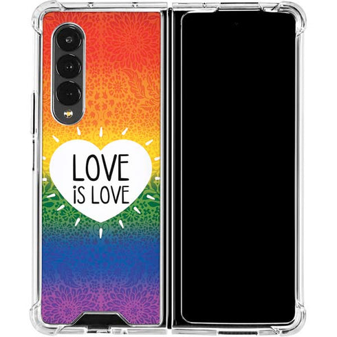 Love Is Love Rainbow Galaxy Z Fold4 5G Clear Case
