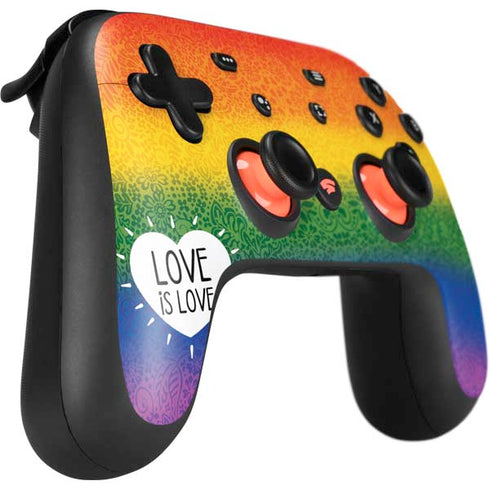 Love Is Love Rainbow Google Stadia Controller Skin