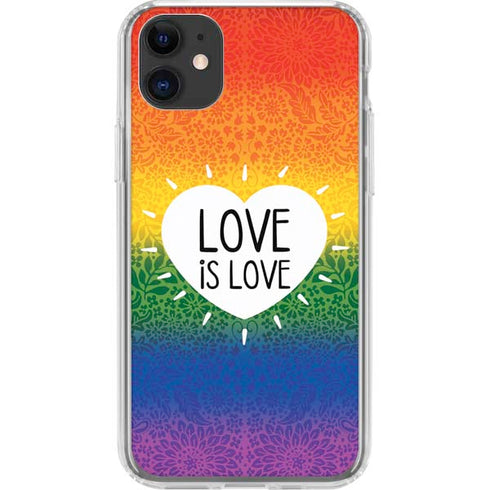 Love Is Love Rainbow iPhone 11 Clear Case