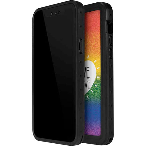 Love Is Love Rainbow iPhone 12 Mini Waterproof Case