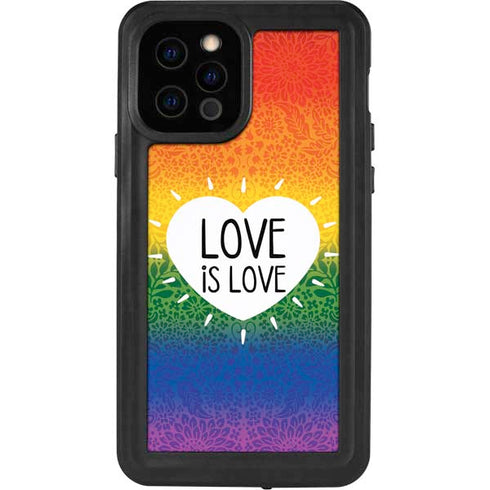 Love Is Love Rainbow iPhone 12 Pro Waterproof Case