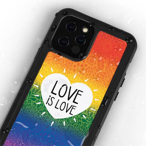 Love Is Love Rainbow iPhone 12 Pro Waterproof Case