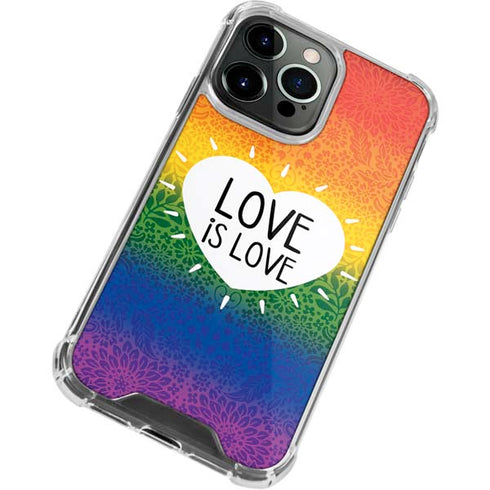 Love Is Love Rainbow iPhone 13 Pro Max Clear Case