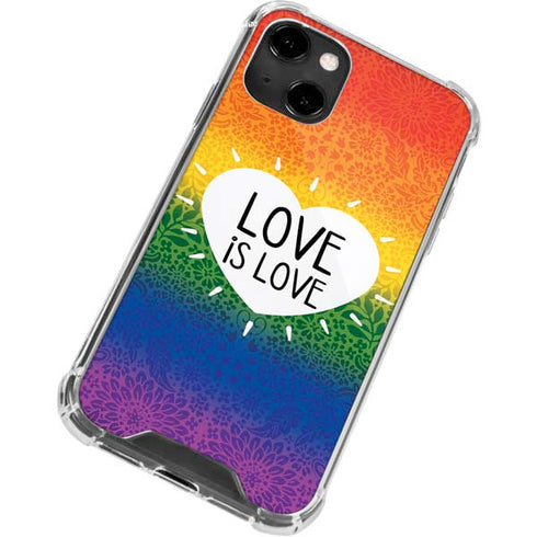 Love Is Love Rainbow iPhone 14 Clear Case