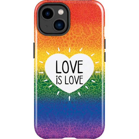 Love Is Love Rainbow iPhone 14 Plus Impact Case